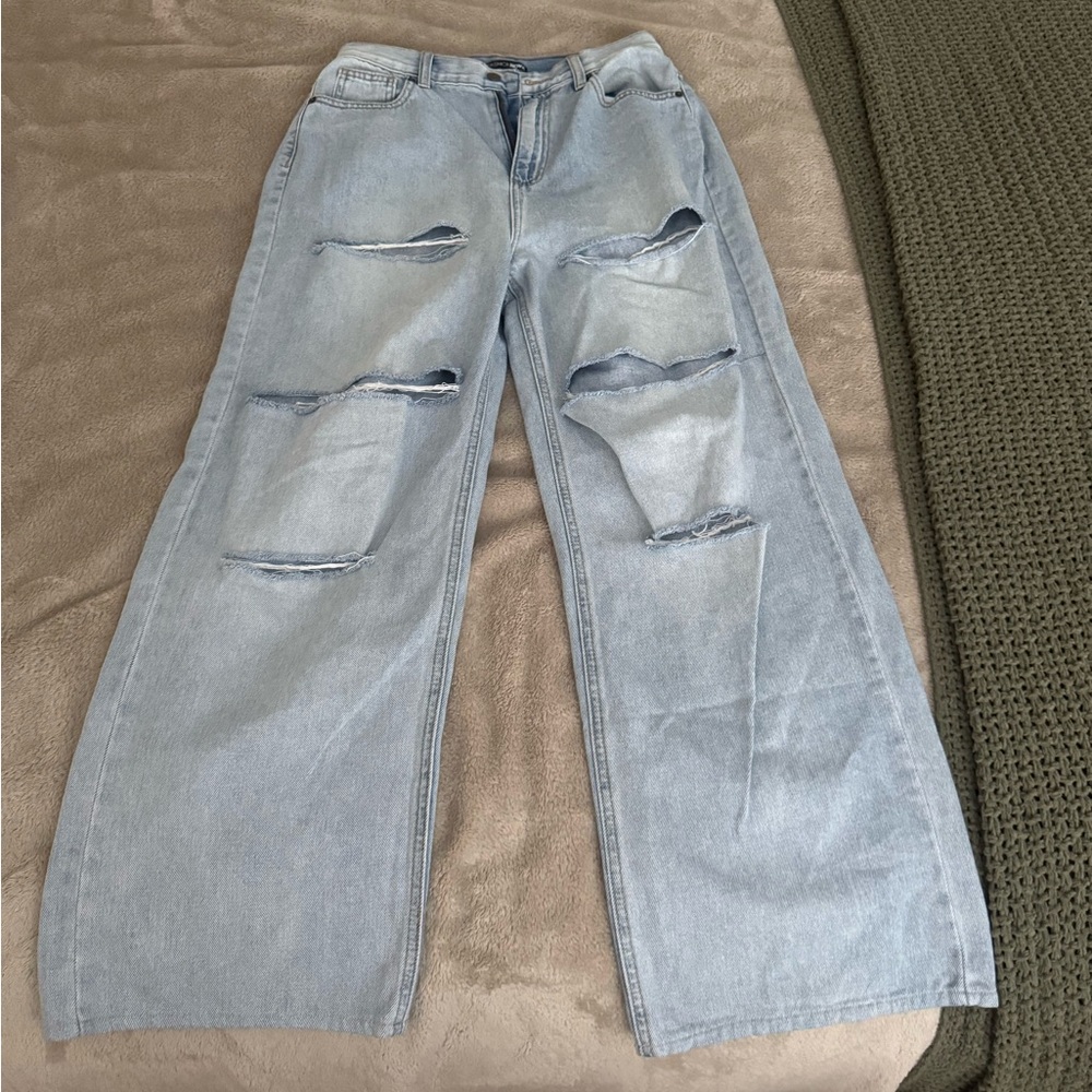 Wide-Leg Jeans - size 9